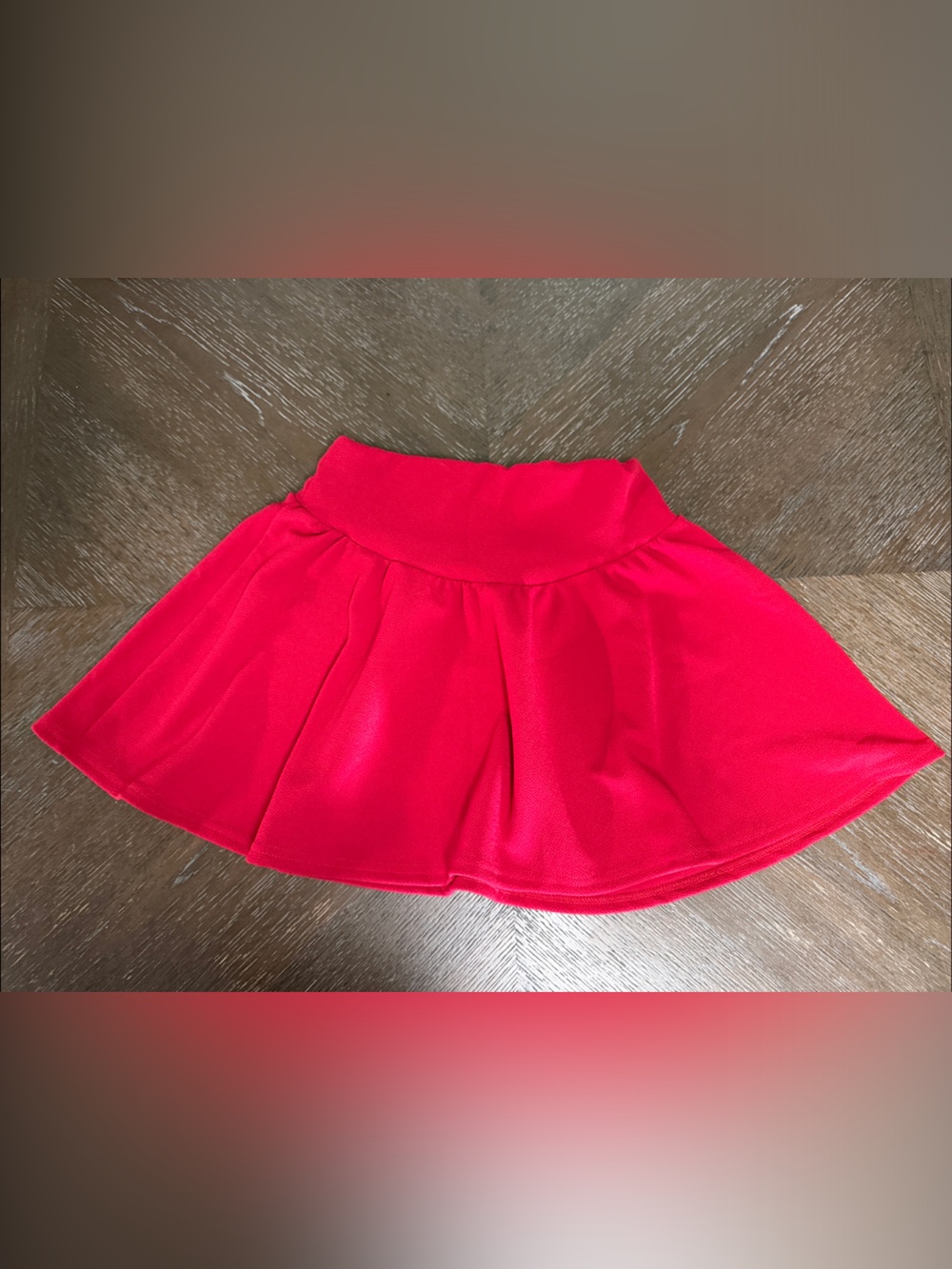 SHEIN Bright Red Girls Skater Skirt